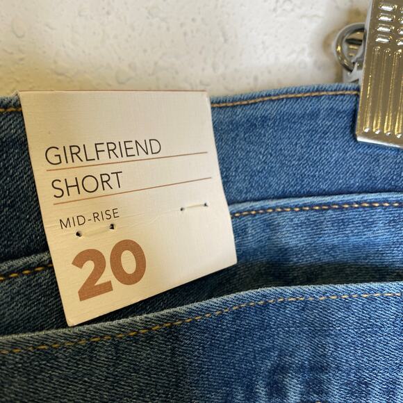 Lane Bryant Girlfriend Short Mid-Rise Denim Jean Shorts NWT Sz 20 Flex - Picture 5 of 15